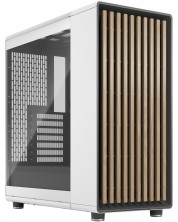 Кутия Fractal Design - North TG, mid tower, бяла/прозрачна -1