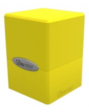 Кутия за карти Ultra Pro Satin Cube - Lemon Yellow (100+ бр.) -1