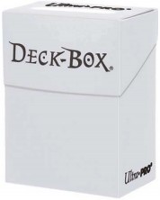 Кутия за карти Ultra Pro - Solid Color Deck Box, White (80+ бр.)