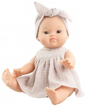 Кукла-бебе Paola Reina Los Gordis - Йохана, с рокля и тюрбан, 34 cm -1