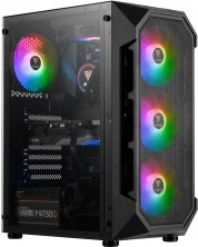 Кутия Gamdias - AURA GC1 RGB, mid tower, черна/прозрачна