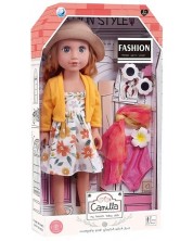 Кукла с дрехи и аксесоари Raya Toys - Camilla, 44 cm