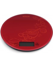Кухненска везна Muhler - KSC-2026R, 5 kg, чeрвена