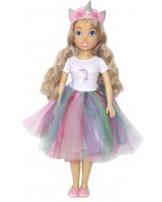 Кукла Bambolina - My lovely doll, с рокля на еднорог, 80 cm -1