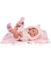 Кукла-бебе Llorens - Nica с хавлия, 40 cm