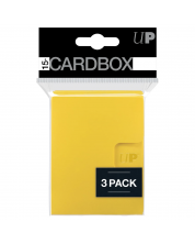 Кутия за карти Ultra Pro - Card Box 3-pack, Yellow (15+ бр.) 