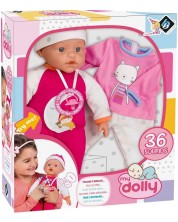 Кукла-бебе Loko Toys - My Dolly, с дрешки и 36 звука, 37 cm -1