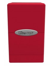 Кутия за карти Ultra Pro Satin Tower - Red (100+ бр.) -1