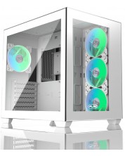 Кутия Raijintek - PAEAN C7 White TG4, mid tower, бяла/прозрачна -1