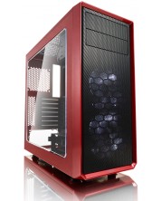 Кутия Fractal Design - Focus G, mid tower, черна/червена/прозрачна