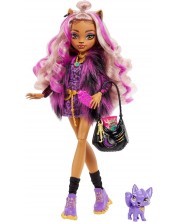 Кукла Monster High - Клодийн, с домашен любимец и аксесоари -1