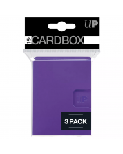 Кутия за карти Ultra Pro - Card Box 3-pack, Purple (15+ бр.)  -1
