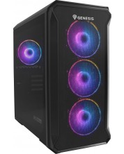 Кутия Genesis - Irid 503 ARGB V2, mini tower, черна/прозрачна