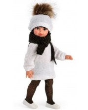 Кукла Asi Dolls - Сабрина с бяла рокля и черен шал, 40 cm -1