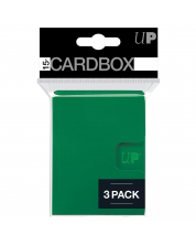 Кутия за карти Ultra Pro - Card Box 3-pack, Green (15+ бр.)  