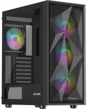 Кутия Genesis  - DIAXID 605 RGB, mid tower, черна/прозрачна