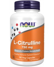 L-Citrulline, 750 mg, 90 капсули, Now -1