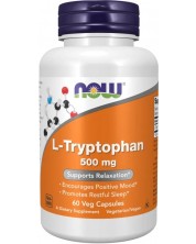 L-Tryptophan, 60 капсули, Now