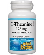 L-Theanine, 125 mg, 60 веге капсули, Natural Factors -1
