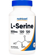 L-Serin, 500 mg, 120 капсули, Nutricost