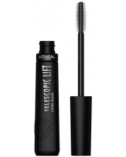 L'Oréal Спирала за удължени и извити мигли Telescopic Lift, Extra Black, 9.9 ml