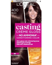 L'Oréal Casting Creme Gloss Боя за коса без амоняк, 400 Brown -1