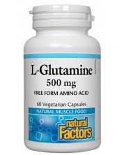 L-Glutamine, 500 mg, 60 капсули, Natural Factors -1