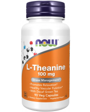 L-Theanine, 100 mg, 90 капсули, Now -1