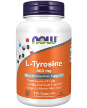 L-Tyrosine, 500 mg, 120 капсули, Now -1