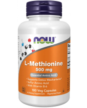L-Methionine, 100 капсули, Now