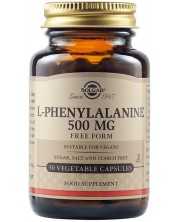 L-Phenylalanine, 500 mg, 50 растителни капсули, Solgar