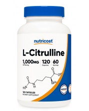 L-Citruline, 1000 mg, 120 капсули, Nutricost -1