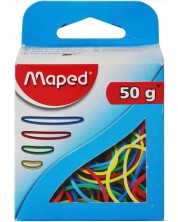 Ластици Maped - 50 g, каучукови, цветни