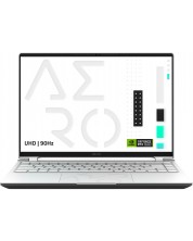 Лаптоп Gigabyte - AERO 14 OLED BMF-72EEBB4SO, 14'', QHD+, i7, бял -1