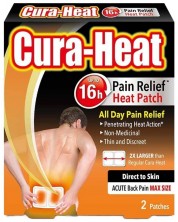 Лепенки при болки в гърба, 2 броя, Cura-Heat -1