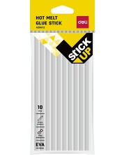 Лепилни пръчки Deli Stick Up - EA29812, Ø 7 mm х 15 cm, 10 броя