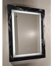 LED Огледало за стена Inter Ceramic - ICL 8060BM, 60 x 80 cm, черен мрамор -1