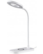 LED лампа с безжично зарядно Rabalux - Hardin, бяла