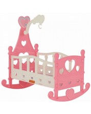 Детска играчка Polesie - Легло за кукла Heart, розово
