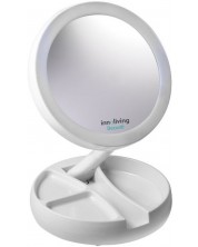 LED Козметично огледало Innoliving - INN-805, Ø13 cm, 5Х увеличение