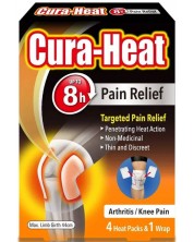 Лепенки при болки в коляното, 4 броя + 1 обвивка, Cura-Heat -1