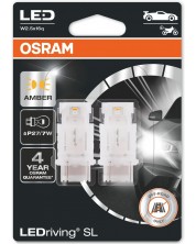 LED Автомобилни крушки Osram - LEDriving, SL, Amber, P27/7W , 1.3W, 2 броя, жълти