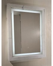 LED Огледало за стена Inter Ceramic - ICL 8060WM, 60 x 80 cm, бял мрамор