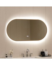 LED Огледало за стена Inter Ceramic - ICL 1833, 60 x 120 cm, златисто -1