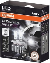 LED Автомобилни крушки Osram - LEDriving, HL Bright, H4/H19, 15W, 2 броя -1
