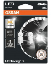 LED Автомобилни крушки Osram - LEDriving, SL, Amber, W5W, 1W, 2 броя, жълти