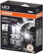 LED Автомобилни крушки Osram - LEDriving, HL Bright, H7/H18, 19W, 2 броя -1