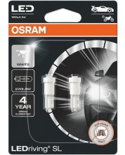 LED Автомобилни крушки Osram - LEDriving, SL, W2.3W (T5), 0.25W, 2 броя, бели -1