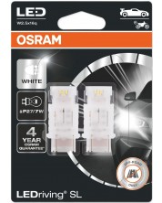 LED Автомобилни крушки Osram - LEDriving SL, P27/7W, 1.7W, 2 броя, бели -1
