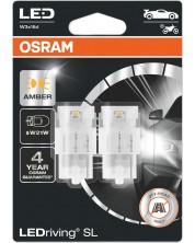 LED Автомобилни крушки Osram - LEDriving, SL, Amber, W21W, 1.3W, 2 броя, жълти